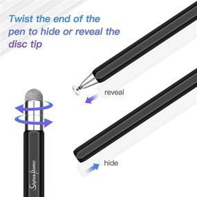 img 3 attached to 🖊️ 2-Pack Stylus for iPad - StylusHome 2-in-1 Rotatable Capacitive Stylus Pens for Apple/iPhone/iPad Pro/Mini/Air/Android/Microsoft/Surface - Universally Compatible Touch Screen Stylus - Black/Rose Gold