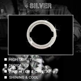 img 1 attached to 💎 Колпачки на руль KVLUAY с бриллиантовым логотипом и ослепительным дизайном, совместимые с автомобилями Nissan, аксессуары с кристаллическим эмблемным украшением для женщин, идеальная посадка на Rogue Altima Maxima Sentra Titan Pathfinder (Кольцо)