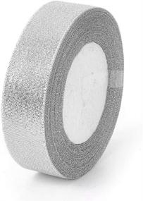 img 2 attached to 🎀 Fashewelry 5 Rolls Double Sided Glitter Metallic Sparkle Organza Ribbon: 125 Yards of Sparkly Silver Fabric for Crafting, Weddings, Parties, Birthdays, and Gift Wrapping!