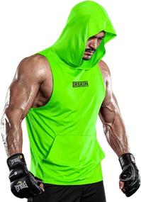 img 4 attached to DRSKIN Men's Hooded Tank Tops: Ultimate Muscle Building Sleeveless Shirts for Intense Gym Workouts