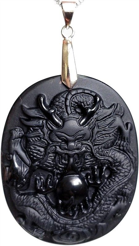 bella jade necklace talisman obsidian 로고