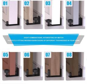 img 2 attached to 🚪 YEFU 8 in 1 Sliding Barn Door Floor Guides: Ultimate Guide for Bottom Adjustable Rollers and Wall Mount System