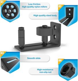 img 3 attached to 🚪 YEFU 8 in 1 Sliding Barn Door Floor Guides: Ultimate Guide for Bottom Adjustable Rollers and Wall Mount System