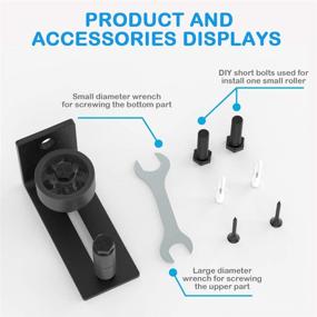 img 1 attached to 🚪 YEFU 8 in 1 Sliding Barn Door Floor Guides: Ultimate Guide for Bottom Adjustable Rollers and Wall Mount System