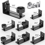 🚪 yefu 8 in 1 sliding barn door floor guides: ultimate guide for bottom adjustable rollers and wall mount system логотип