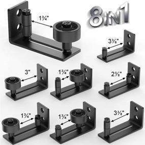 img 4 attached to 🚪 YEFU 8 in 1 Sliding Barn Door Floor Guides: Ultimate Guide for Bottom Adjustable Rollers and Wall Mount System