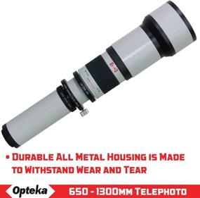 img 2 attached to 📸 Opteka 650-1300mm Telephoto Zoom Lens for Canon EF-Mount DSLR Cameras: Explore Long-Range Photography with Sharp Clarity