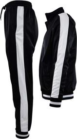 img 2 attached to 🏃 Black Athletic Tracksuit Set for Men - Men's Clothing Style 877