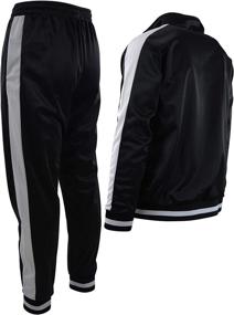 img 1 attached to 🏃 Black Athletic Tracksuit Set for Men - Men's Clothing Style 877