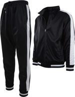 🏃 black athletic tracksuit set for men - men's clothing style 877 logo