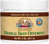 🐦 emu oil herbal skin ointment - 2oz jar - for pets and livestock - from montana emu ranch logo