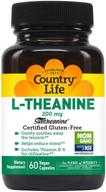 😌 country life l-theanine 200mg - enhance calmness and focus with 60-count capsules logo