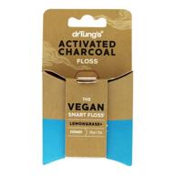 🦷 1 pack of drtung's vegan activated charcoal floss with natural lemongrass flavor for effective dental care logo