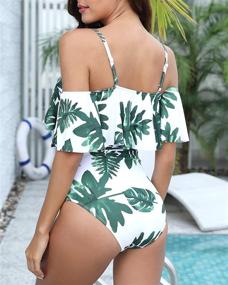 img 2 attached to Tempt Me Off Shoulder Monokini Swimwear Women's Clothing and Swimsuits & Cover Ups