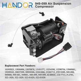 img 2 attached to 🚗 Handor 949-099 4J-0003C AirRide Suspension Compressor Pump for 2001-2016 Chevy Tahoe Avalanche Suburban Cadillac Escalade GMC Yukon XL 1500 | Replacement #15254590 949-001 with Wire Harness