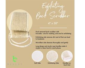 img 1 attached to Shower Back Scrubber: Powerful Exfoliation and Bacne Treatment + Skin Cleansing Loofah