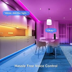 img 3 attached to 🏠 Cozylady WiFi LED Strip Lights 50FT - Smart LED Light Strips for Alexa and Google Home - APP Controlled Music Sync LED Lights for Bedroom and Room Decor