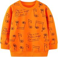 cotton crewneck long sleeve sweatshirt for baby toddler boys ages 1-7 логотип
