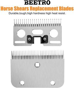 img 3 attached to 🐴 Professional Stainless Steel Horse Shears Replacement Blades by BEETRO - Ideal for Equine, Goat, Pony, and Cattle Grooming