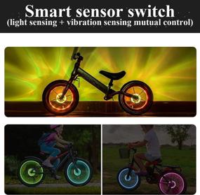 img 2 attached to 🚴 Comistack Rechargeable Bike Wheel Lights: Set of Safety Warming Bicycle Spoke Lights with USB Charging - Perfect Gift for Kids, Friends, and Adults