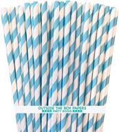 light blue stripe paper straws logo