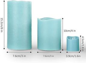 img 3 attached to Furora LIGHTING Blue Flameless Candles - Remote Controlled, Set of 8 Light Blue Candles for Home - Battery Operated Pillar Candles - Ideal for Wedding Decor, Centerpieces, and Holiday Decorations