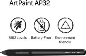 img 3 attached to 🖌️ GAOMON Art Paint AP32 Battery-Free Stylus: Perfect for PD2200/S620/S630 Tablets, with 8192 Levels of Pressure Sensitivity