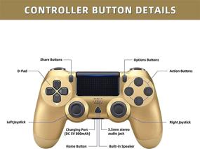 img 3 attached to 🎮 Zamia Gold Wireless Game Controller for PS4/Slim/Pro/PC - Replaceable Gamepad with Multi-Touch Pad