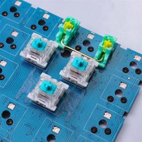 img 3 attached to Screw In Stabilizers - Gold Plated, Green PCB, Transparent PC Material - Mechanical Keyboard Accessories with Satellite Switch - 6 Inch