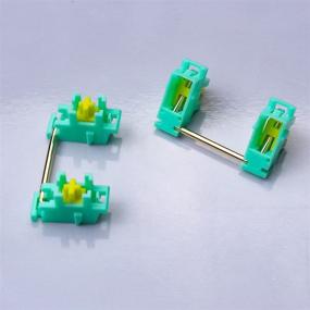 img 1 attached to Screw In Stabilizers - Gold Plated, Green PCB, Transparent PC Material - Mechanical Keyboard Accessories with Satellite Switch - 6 Inch