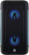 altec lansing shockwave travel bluetooth speaker - wireless party speaker with built-in rechargeable battery, portable sound system and microphone, 7 led light modes, usb smartphone charger logo