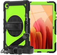 durable lifeproof samsung tab a7 case for kids boys: sibeitu galaxy tab a7 2020 sm-t500/t505/t507 with screen protector and handle - 10.4 inch, green logo