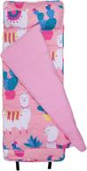 🦙 wildkin original nap mat: award-winning toddler nap mat with pillow - ideal for daycare and preschool - bpa-free - llamas & cactus pink design - olive kids logo