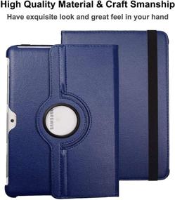 img 2 attached to 360 Degree Rotating Stand Case with Stylus Pen and Screen Film for Samsung Galaxy Tab 2 10.1 inch Tablet (GT-P5100 GT-P5110 GT-P5113), Full Protective Cover in Blue