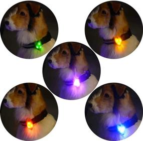 img 3 attached to 🐶 RENYI 5 Pack Dog Collar Lights - LED Pet Cat Collar Charm Lights for Night Walking, Safety Harness Leash Necklace - Clip on Dog Lights for Large Medium Small Dogs - Camping Accessories, Waterproof