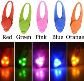 img 1 attached to 🐶 RENYI 5 Pack Dog Collar Lights - LED Pet Cat Collar Charm Lights for Night Walking, Safety Harness Leash Necklace - Clip on Dog Lights for Large Medium Small Dogs - Camping Accessories, Waterproof