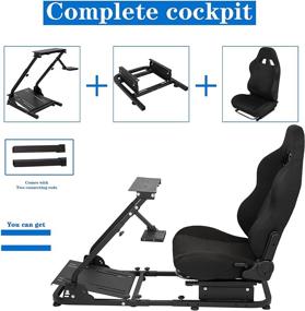 img 1 attached to 🏎️ Marada Racing Rear Seat Stand for Steering Wheel Stands - Expand into Racing Simulator Cockpit, Seat Stand Add-On (Seat Not Included) - Universal Bucket Seat Frame Mount Bracket - DIY