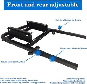 img 2 attached to 🏎️ Marada Racing Rear Seat Stand for Steering Wheel Stands - Expand into Racing Simulator Cockpit, Seat Stand Add-On (Seat Not Included) - Universal Bucket Seat Frame Mount Bracket - DIY