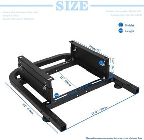 img 3 attached to 🏎️ Marada Racing Rear Seat Stand for Steering Wheel Stands - Expand into Racing Simulator Cockpit, Seat Stand Add-On (Seat Not Included) - Universal Bucket Seat Frame Mount Bracket - DIY