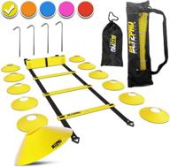 bltzpro football and soccer training equipment - cones &amp; agility ladder speed practice kit for kids and coaches - footwork workout gear - includes 2 bags &amp; ebook with 24 agility drills logo