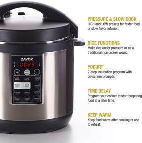 img 2 attached to 🍲 Zavor LUX Multi-Cooker, 6 Quart Electric Pressure Cooker, Slow Cooker, Rice Cooker, Yogurt Maker and more - Stainless Steel (ZSELX02)" - Zavor LUX Multi-Cooker, 6 Quart Electric Pressure Cooker: Slow Cook, Rice Cook, Yogurt Maker and More - Stainless Steel (ZSELX02)