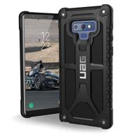 📱 urban armor gear uag samsung galaxy note 9 monarch monarch phone case, feather-light, rugged, military drop tested [black] logo