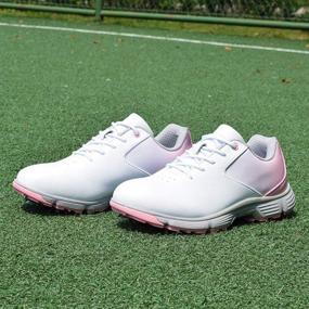 img 1 attached to 🏌️ Top-Quality Women Golf Shoes with Professional Spikes - Stylish Sneakers for Ladies, Ideal for Golfing and Walking, Available in Big Sizes