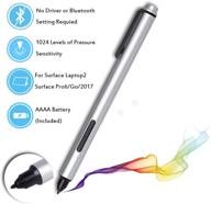 🖊️ clccon stylus touch pen for surface pro 6, laptop 2, surface go, surface book 2, surface 3, pro3, pro4, book, new surface pro, laptop - 1024 levels of pressure (silver black) logo