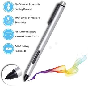 img 4 attached to 🖊️ CLCCON Stylus Touch Pen for Surface Pro 6, Laptop 2, Surface Go, Surface Book 2, Surface 3, Pro3, Pro4, Book, New Surface Pro, Laptop - 1024 Levels of Pressure (Silver Black)