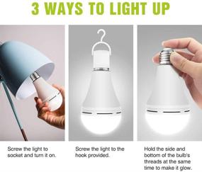 img 1 attached to 💡 Reliable Emergency Rechargeable Light Bulb: 1200MAh15W Equivalent Daylight Solutions