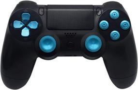 img 3 attached to 🎮 Enhance your Gaming Experience with TOMSIN Metal Buttons for PS4 Controller - Aluminum Thumbsticks, Bullet Buttons & D-pad (Blue)