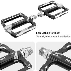 img 1 attached to ROCKBROS Mountain Bike Pedals: Lightweight Carbon Fiber 🚲 Sealed Bearing Flat Bicycle MTB Pedals - 1 Pair