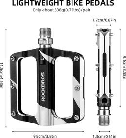 img 3 attached to ROCKBROS Mountain Bike Pedals: Lightweight Carbon Fiber 🚲 Sealed Bearing Flat Bicycle MTB Pedals - 1 Pair