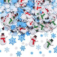 ❄️ 800 self-adhesive foam snowflakes stickers for christmas winter decoration - aneco snowman decals logo